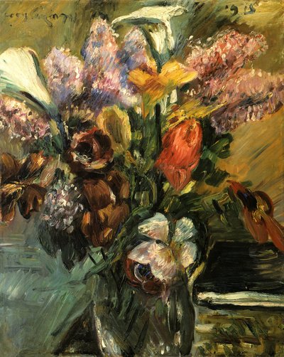 Tulipes, lilas et callas - Lovis Corinth